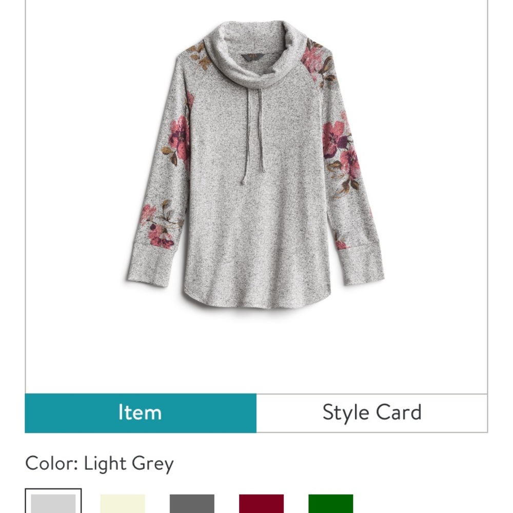 Garlic Brushed cowl neck knit top from stitch fix
